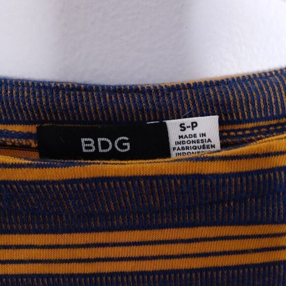 Bdg Urban Outfitters Blue Yellow Stripe Mini Dress Size Small - Picture 4 of 6